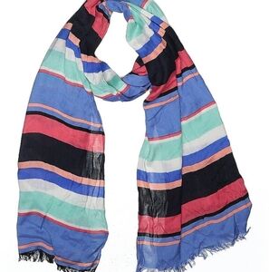 Kate Spade Blue and Pink Striped Scarf with Fringed New With Tags
